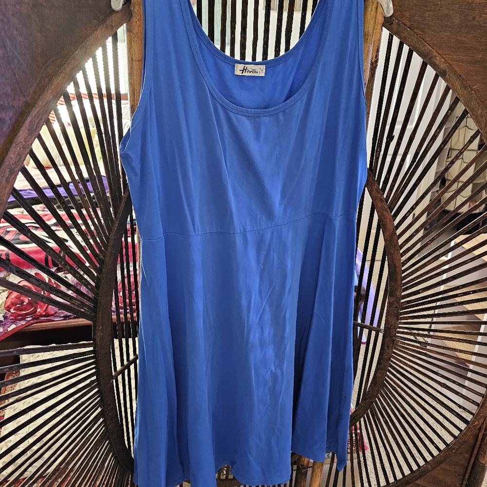 Herou summer dress size 3X, blue above the knee